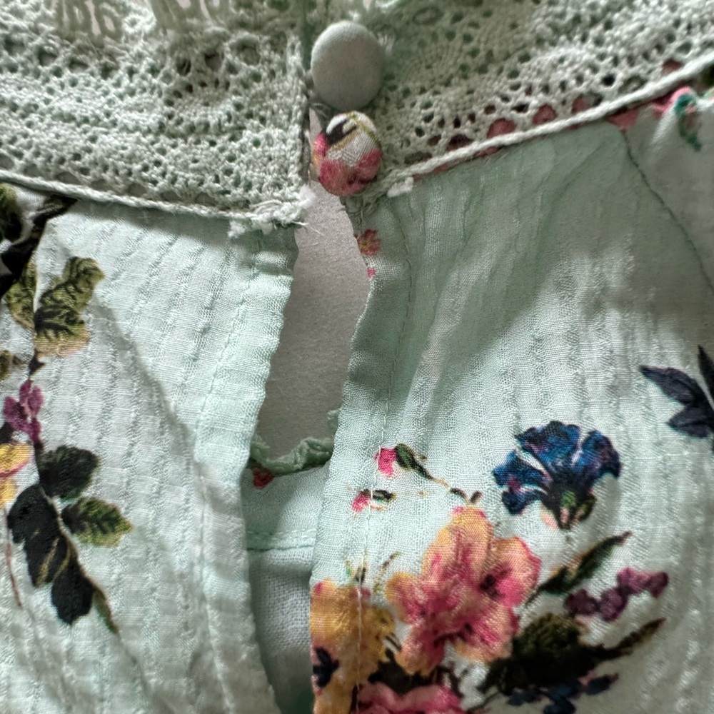 Anthropologie Hemant & Nandita Amour Floral Print  Blouse - Picture 4 of 10